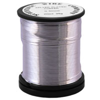 35g Reel 0.2mm BARE Silver Plated Copper Craft Wire (125m)