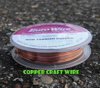 6 Metre 0.8mm 20AWG Non Tarnish Copper Craft Wire on Hanging Reel