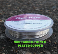 10 Metre 0.6mm 22AWG Non Tarnish Silver Plated Copper Wire on Hanging Reel