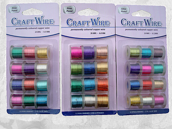 55m pack of 12 reels 0.32mm ASSORTED coloured COPPER WIRES 28 awg