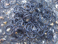 100 x 15mm round BLACK coloured JUMP RINGS 2.000mm 12 gauge