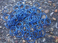 100 x 12mm round BLUE coloured JUMP RINGS 1.60mm 14gauge ALI