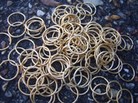 100 x 15mm round GILT coloured JUMP RINGS 2.00mm 12 gauge