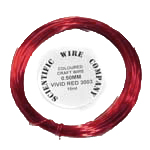 15 Metre Coil 0.5mm 3003 Vivid Red Craft Wire
