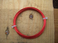 4mt coil 1.00mm VIVID RED COLOURED COPPER WIRE