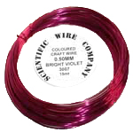 15 Metre Coil 0.5mm 3007 Bright Violet Craft Wire