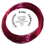 5 Metre Coil 0.9mm 3007 Bright Violet Craft Wire