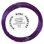 15 Metre Coil 0.5mm 3010 Dark Purple Craft Wire
