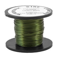 175m Reel 0.2mm 3014 Leaf Green Craft Wire