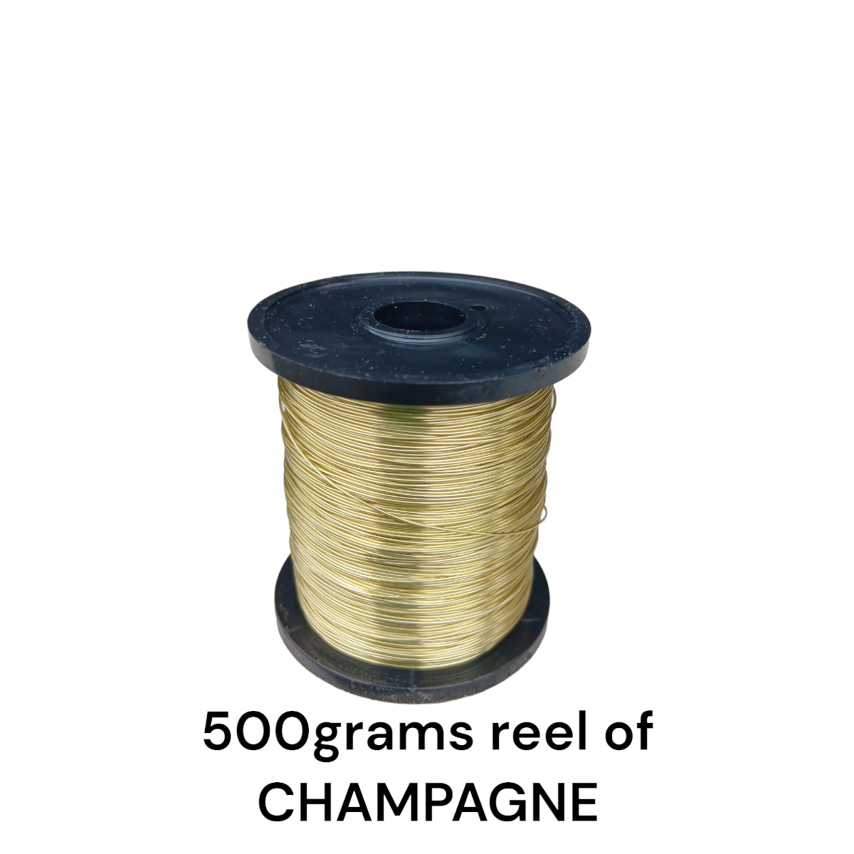 500gram reels of CHAMPAGNE coloured silver plated copper wire