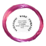 5 Metre Coil 0.9mm 3122 Supa Baby Pink Craft Wire