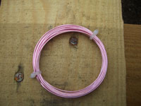 4mt coil 1.00mm BABY PINK COLOURED COPPER WIRE