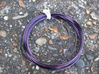 3mt 1.25mm AUBERGINE COLOURED COPPER WIRE