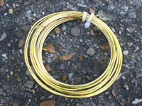 3mt 1.25mm LEMON COLOURED COPPER WIRE
