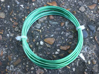 3mt 1.25mm LIGHT GREEN COLOURED COPPER WIRE