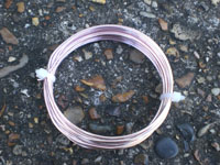 3mt 1.25mm LIGHT PINK COLOURED COPPER WIRE