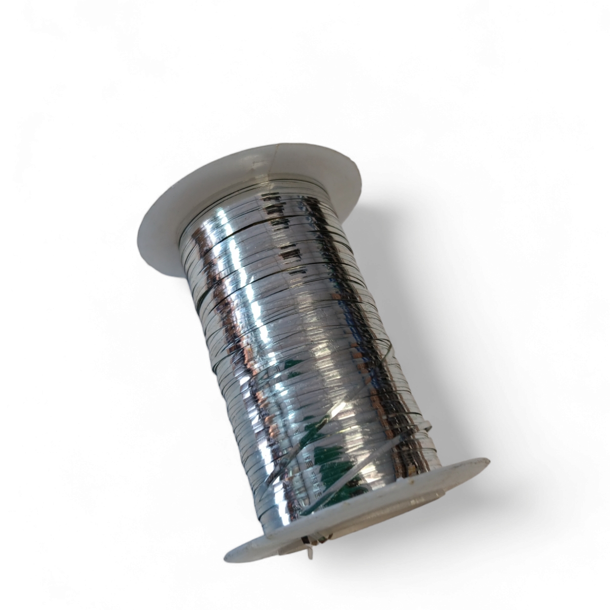 42mt reel 1mm wide SILVER colour metal ribbon