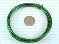 3 METRE 2.00MM GREEN COLOURED ALUMINIUM WIRE