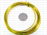 3 METRE 2.00MM YELLOW COLOURED ALUMINIUM WIRE