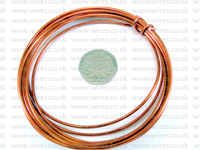 3 METRE 2.00MM ORANGE COLOURED ALUMINIUM WIRE