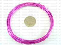 3 METRE 2.00MM LADY PINK COLOURED ALUMINIUM WIRE