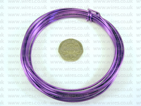 3 METRE 2.00MM PURPLE COLOURED ALUMINIUM WIRE