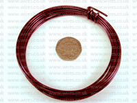 3 METRE 2.00MM WINE COLOURED ALUMINIUM WIRE