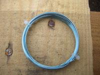 4mt coil 1.00mm BABY BLUE COLOURED COPPER WIRE