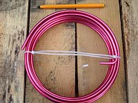 400g Coil 5mm CA15 Rose Colour Aluminium Craft Wire