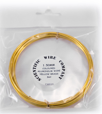 3 Metre Coil 1.5mm Yellow Brass Colour Aluminium Wire