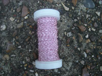 25mt 0.315MM PINK COLOURED COPPER CRINKLE WIRE