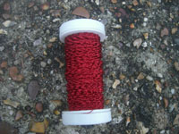 25mt 0.315MM RED COLOURED COPPER CRINKLE WIRE