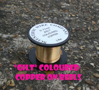 175 Metre Reel 0.2mm GILT Coloured Copper Wire