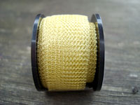 1 Metre 0.1mm 3121 Supa Champagne Knitted Craft Wire (15mm wide tube)