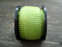 10 Metres 0.1mm 3123 Supa Green Chartreuse Knitted Craft Wire (15mm wide tube)