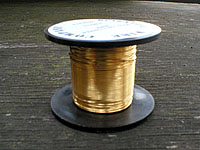 0.5mm Gold Plated Copper Wire : 25metres reel in hanging bag