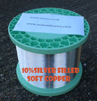 100grams 0.315MM 10% SILVER FILLED SOFT COPPER WIRE on reel
