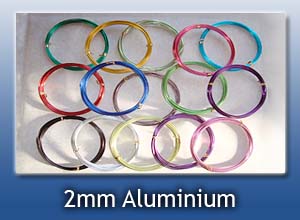 2mm Coloured aluminium wire