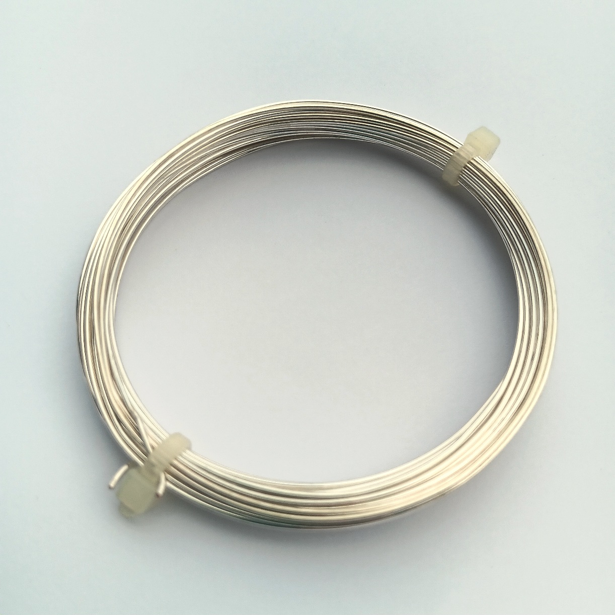 1 PACK of: 5 Metre Coil 0.90mm BARE Silver Plated Copper Wire