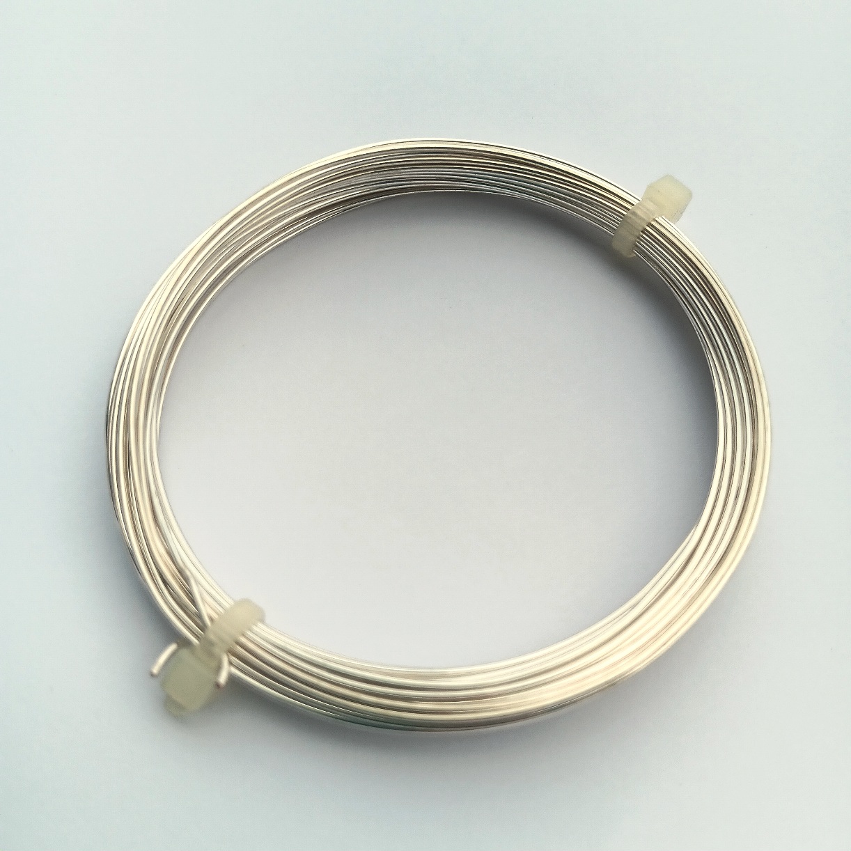 1 PACK of: 3 Metre Coil 1.25mm BARE Silver Plated Copper Wire