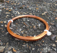 1mt 3mm X 0.75mm ORANGE COLOURED COPPER TAPE